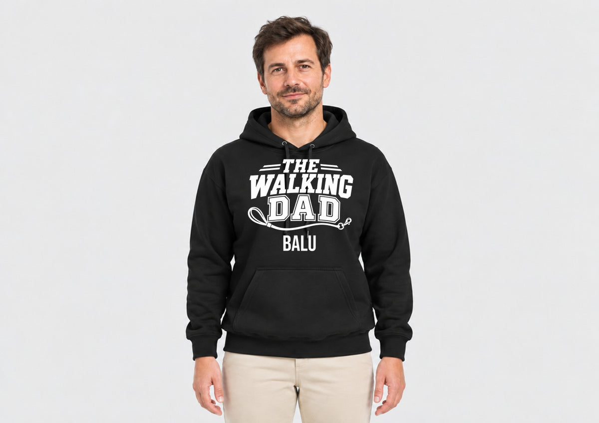The Walking Dad mit Namen deines Hundes, Hoodie dunkel