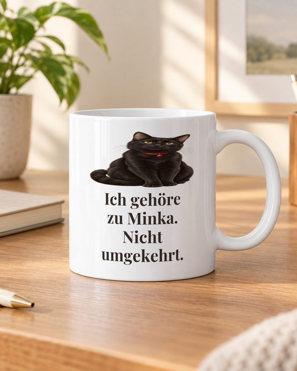 Katzentasse „Ich gehöre zu Minka. Nicht umgekehrt.“ im Homeoffice
