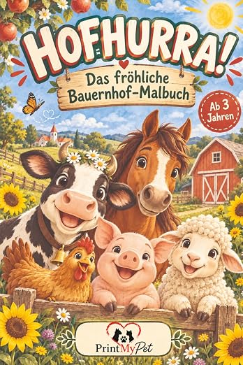 Hofhurra! Bauernhof-Malbuch, Cover