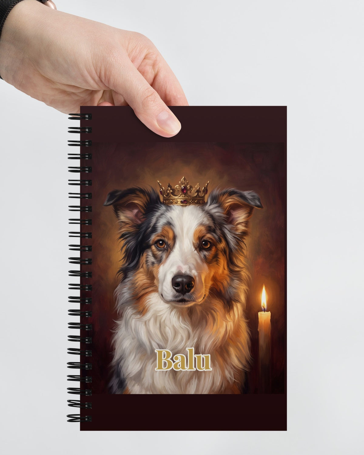 Notizbuch mit deinem Hund im Royal-Stil mit Namen Balu