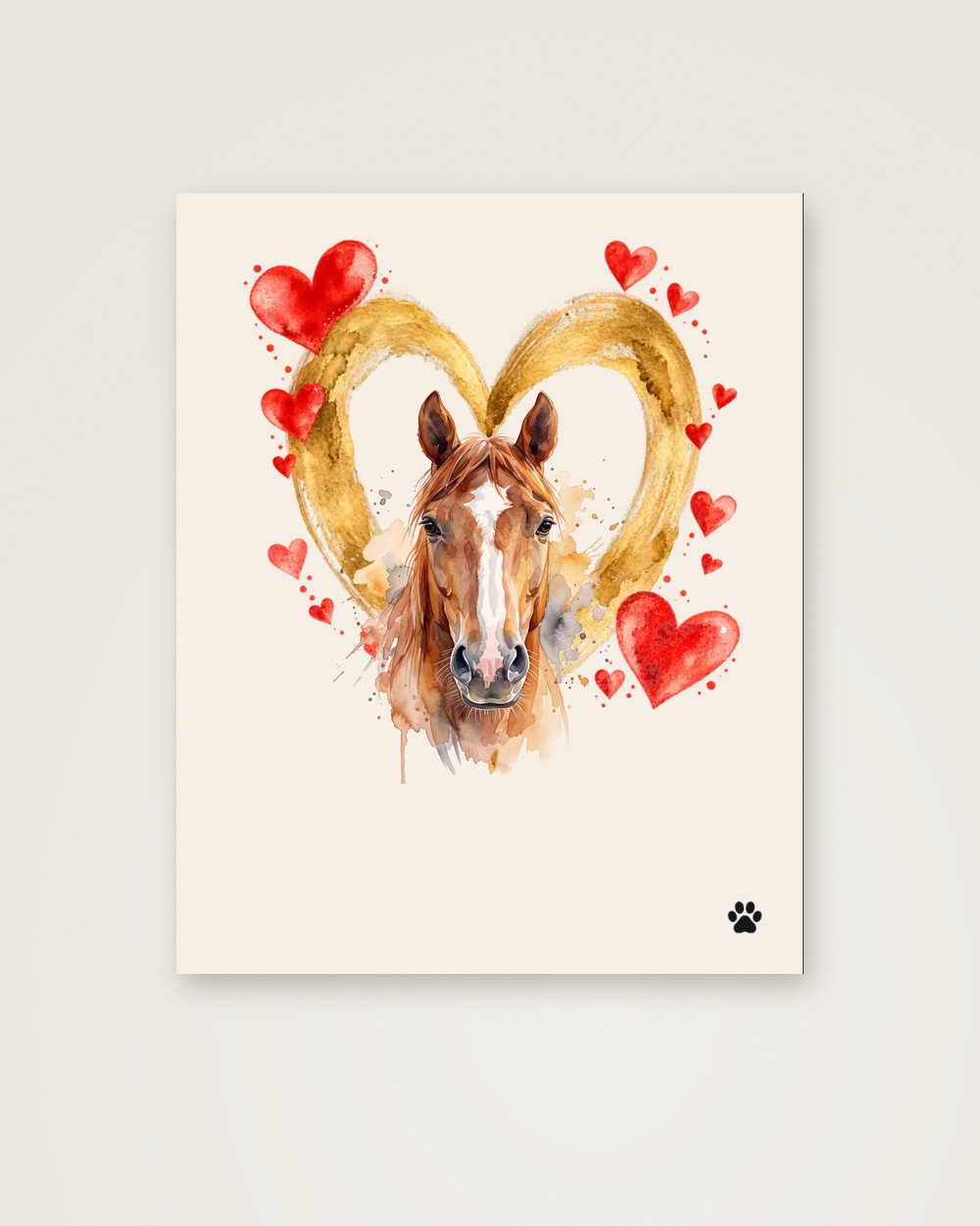 Pferdeportrait im Stil Herzensbild als Poster, Beispiel
