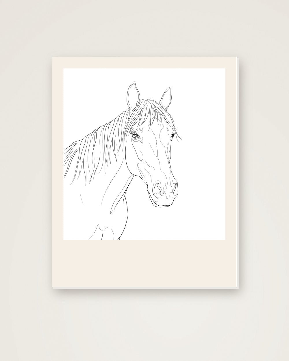 Pferdeportrait im Stil Minimal auf Hartschaumplatte, Beispiel