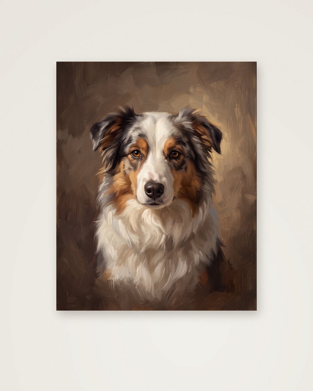 Hundeportrait im Stil Klassisches Ölgemälde als Poster, Beispiel