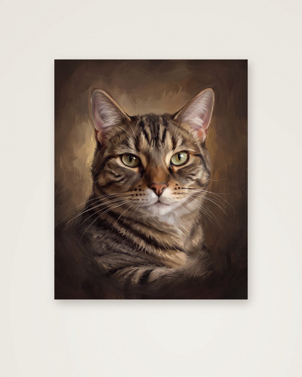 Katzenportrait im Stil Klassisches Ölgemälde als Poster, Beispiel