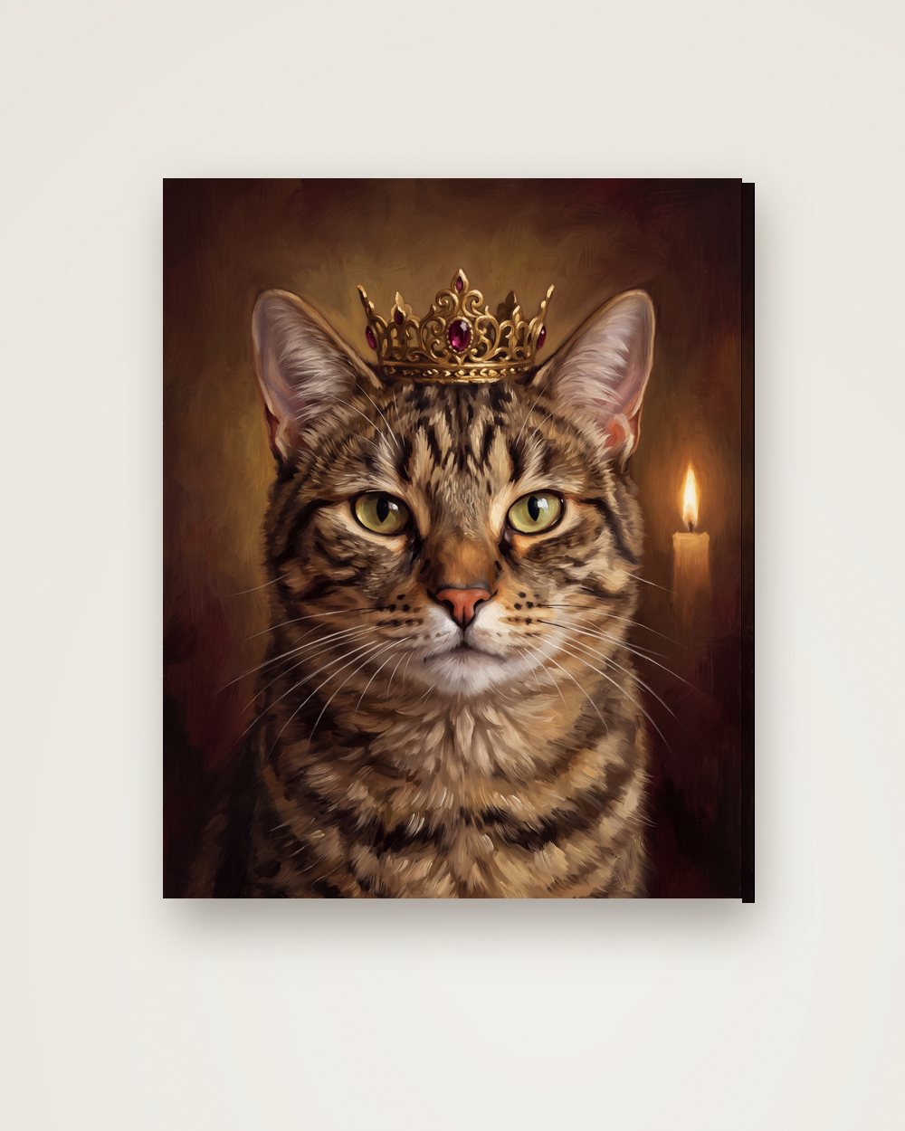 Katzenportrait im Stil Royal auf Leinwand, Beispiel